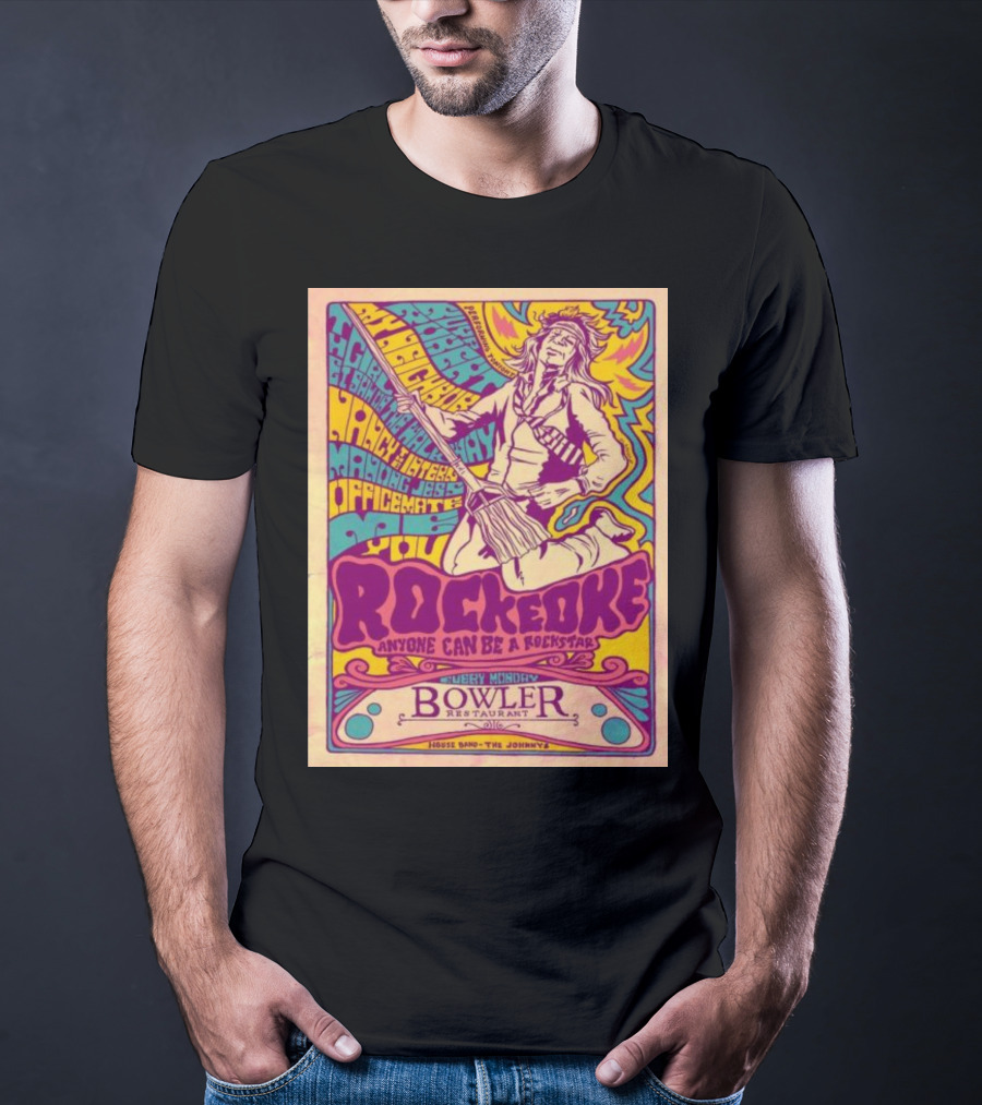 Rockeoke Anyone Can Be A Rockstar Every Monday At Bowler Restaurant T-Shirt