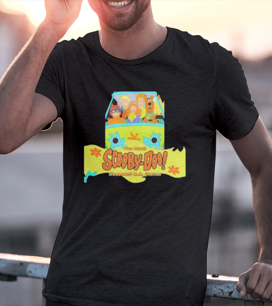 The Most Scooby Doo Obsessed U S States With Mystery Machine And Characters T-Shirt