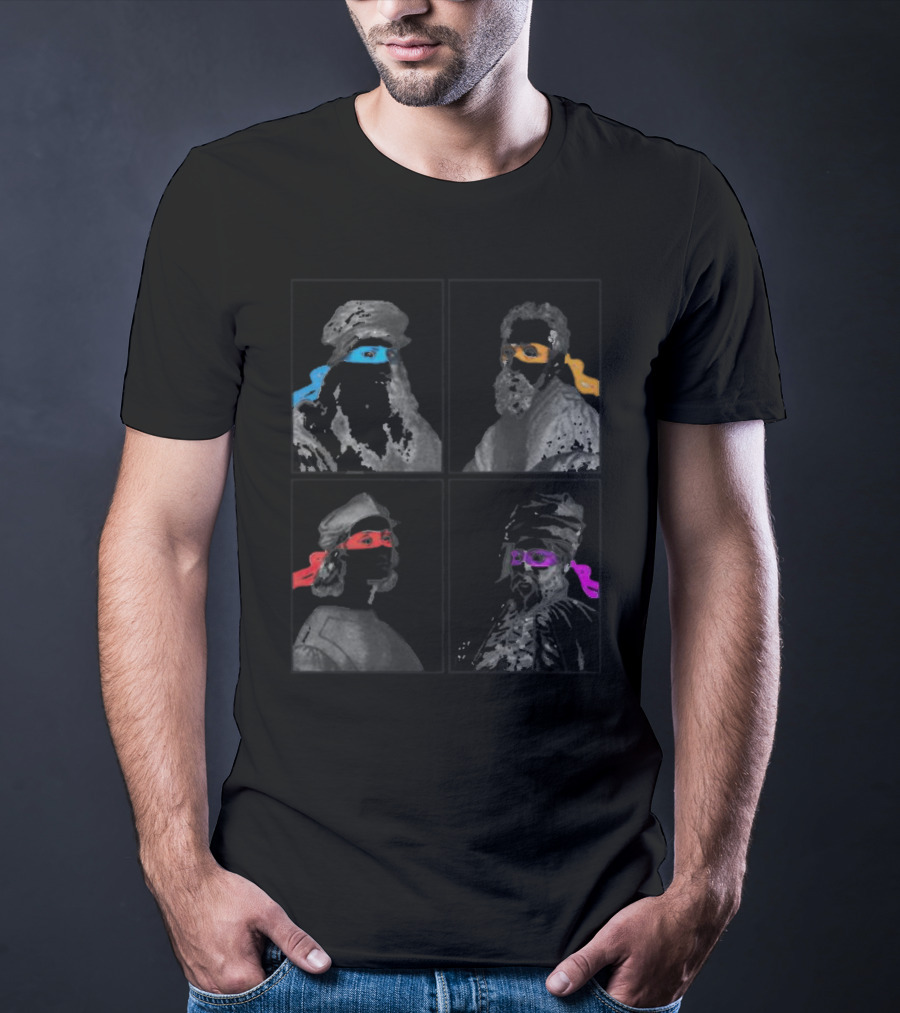 Renaissance Age Mutant Ninja Artists Parody With Colorful Masks T-Shirt