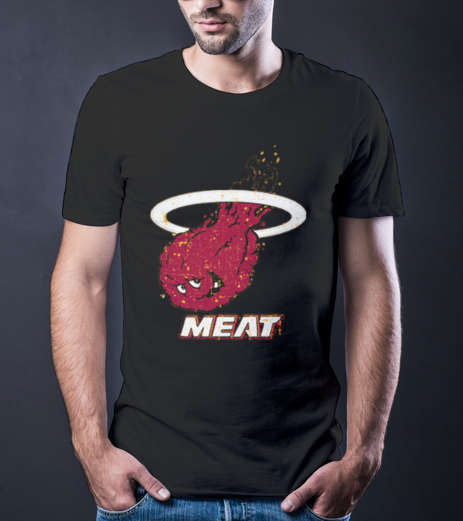 Miami Meat Hunger Force Flaming Meatball Halo T-Shirt