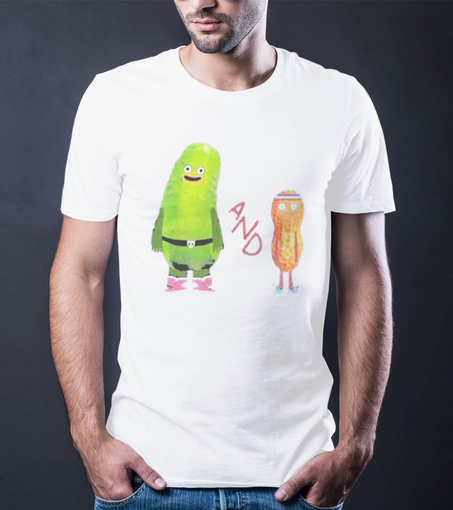 Pickle And Peanut Cucumber Cartoon Characters T-Shirt