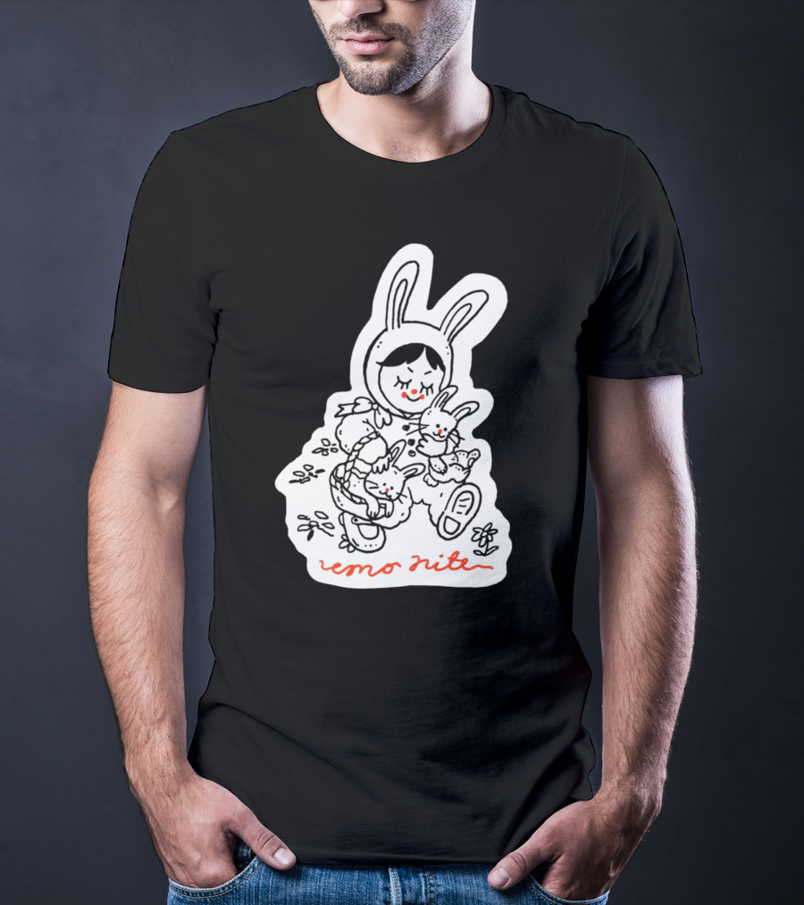 Emo Nite Bunny Sticker Woods Creature Trio T-Shirt