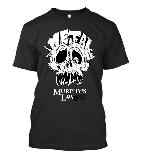 Murphy's Law Metal Mondays Skull Long Branch Jersey Shore T-Shirt