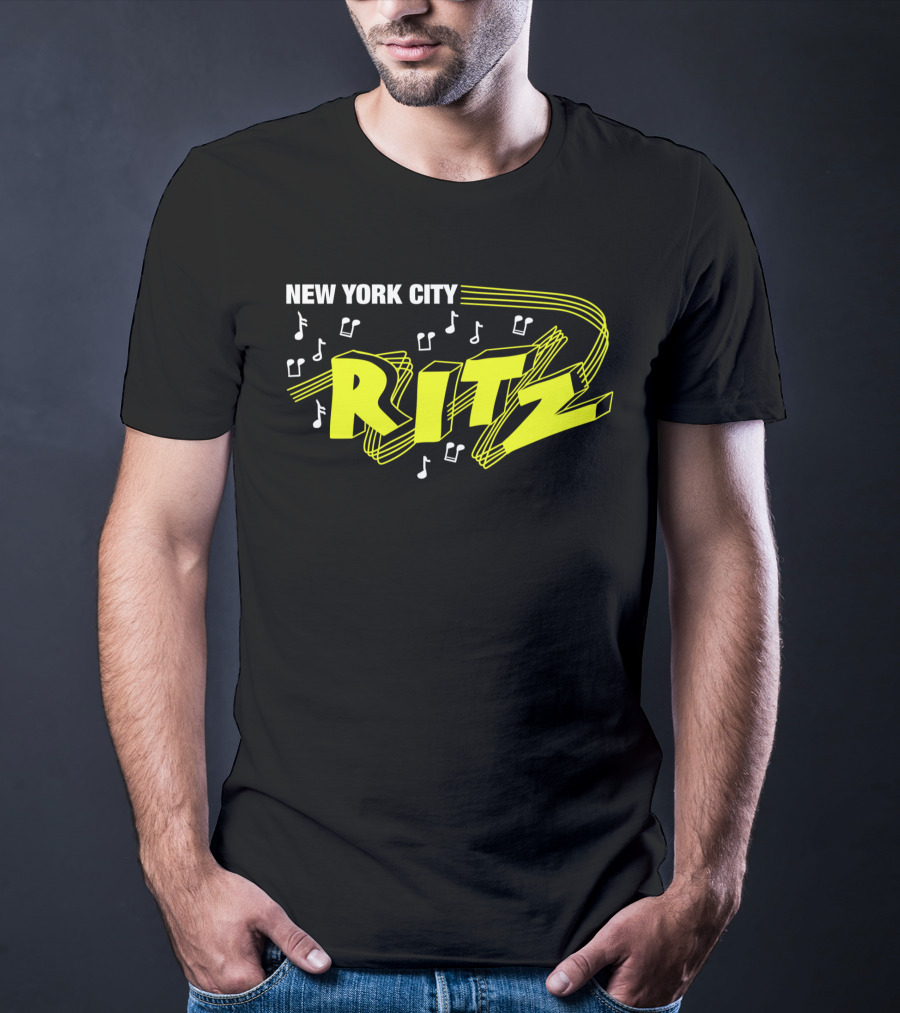 New York City Ritz Rock Club Music Notes T-Shirt