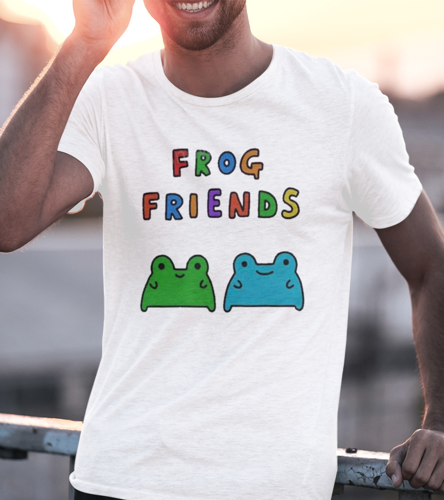 Frog Friends Comic Colorful Frogs T-Shirt