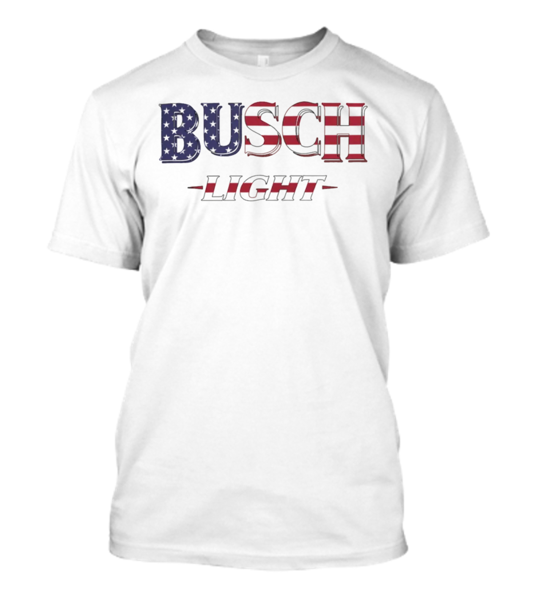 Hardy Busch Light American Flag USA T-Shirt