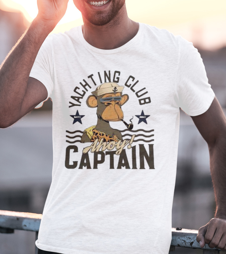 Yachting Club Ahoy Captain Monkey Moteefe T-Shirt