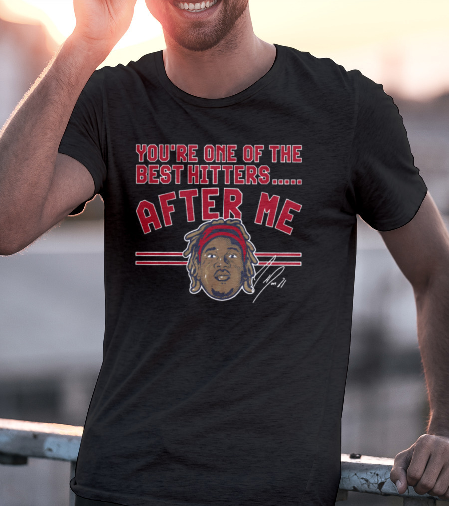 You're One Of The Best Hitters After Me Baseball Player Character Red Headband T-Shirt
