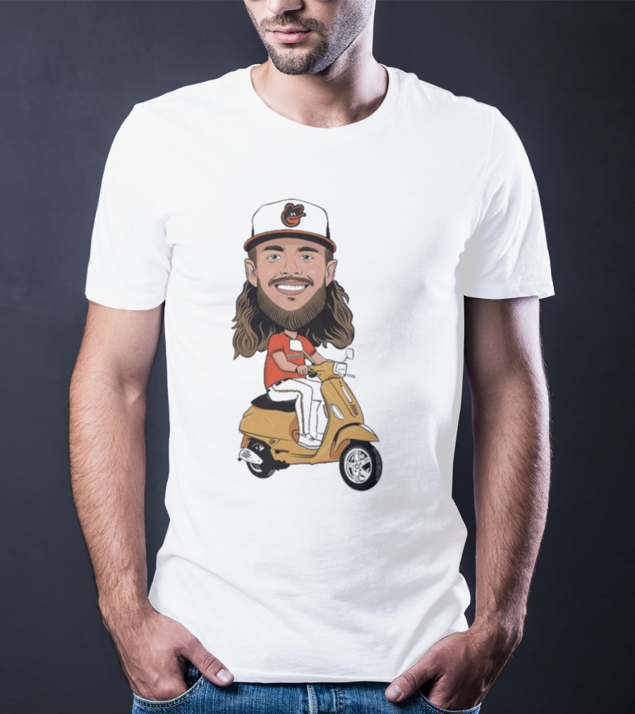 Baltimore Orioles Vespi Riding Vespa Scooter T-Shirt