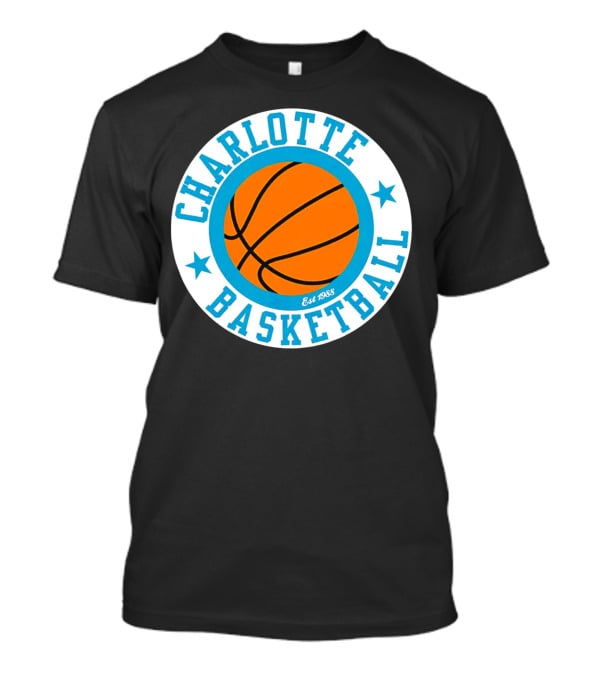 Charlotte Basketball Est 1988 Logo Vintage Style Circle Emblem T-Shirt