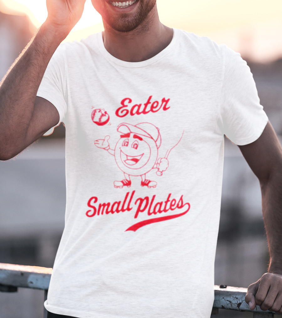 Eater Small Plates Baseball Character T-Shirt