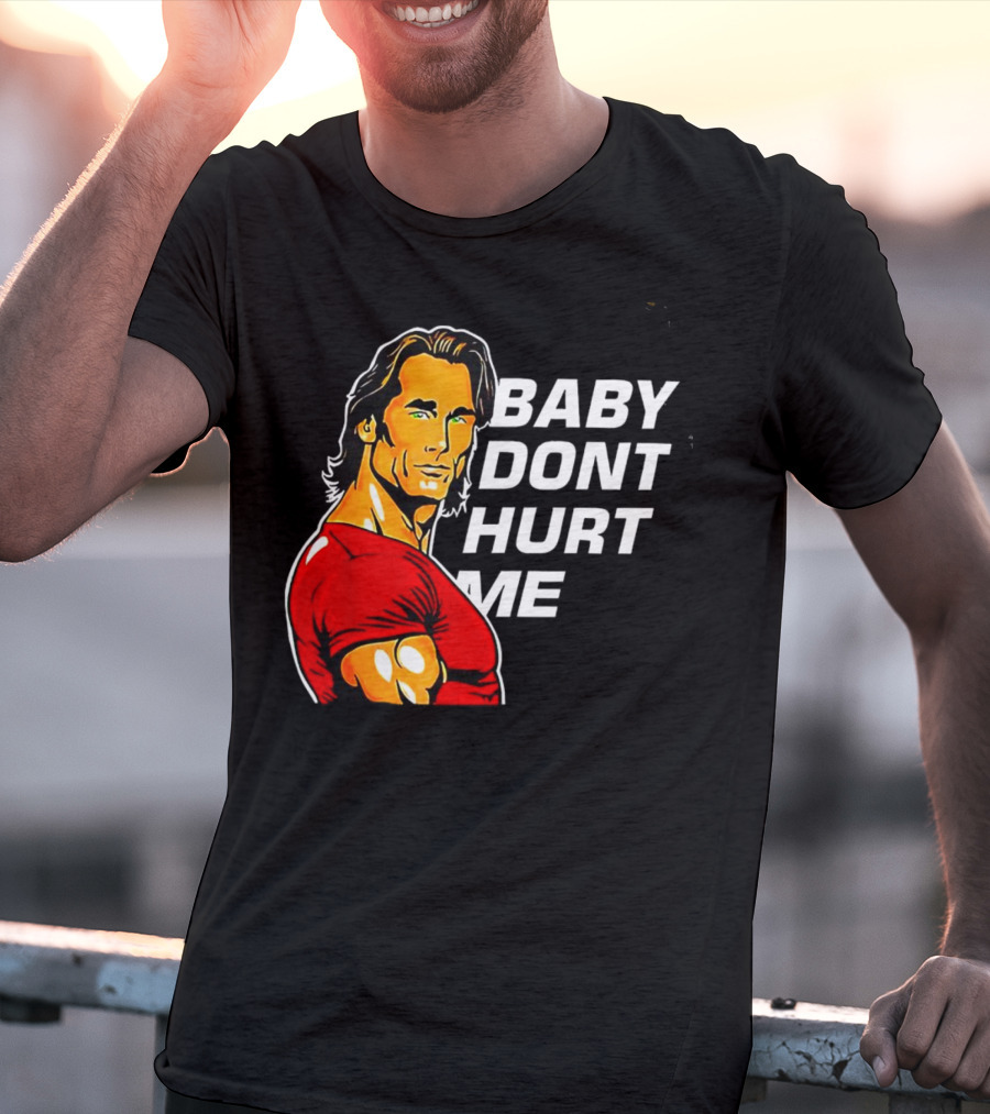 Mike O Hearn Baby Don't Hurt Me Cartoon Red Shirt Comic T-Shirt