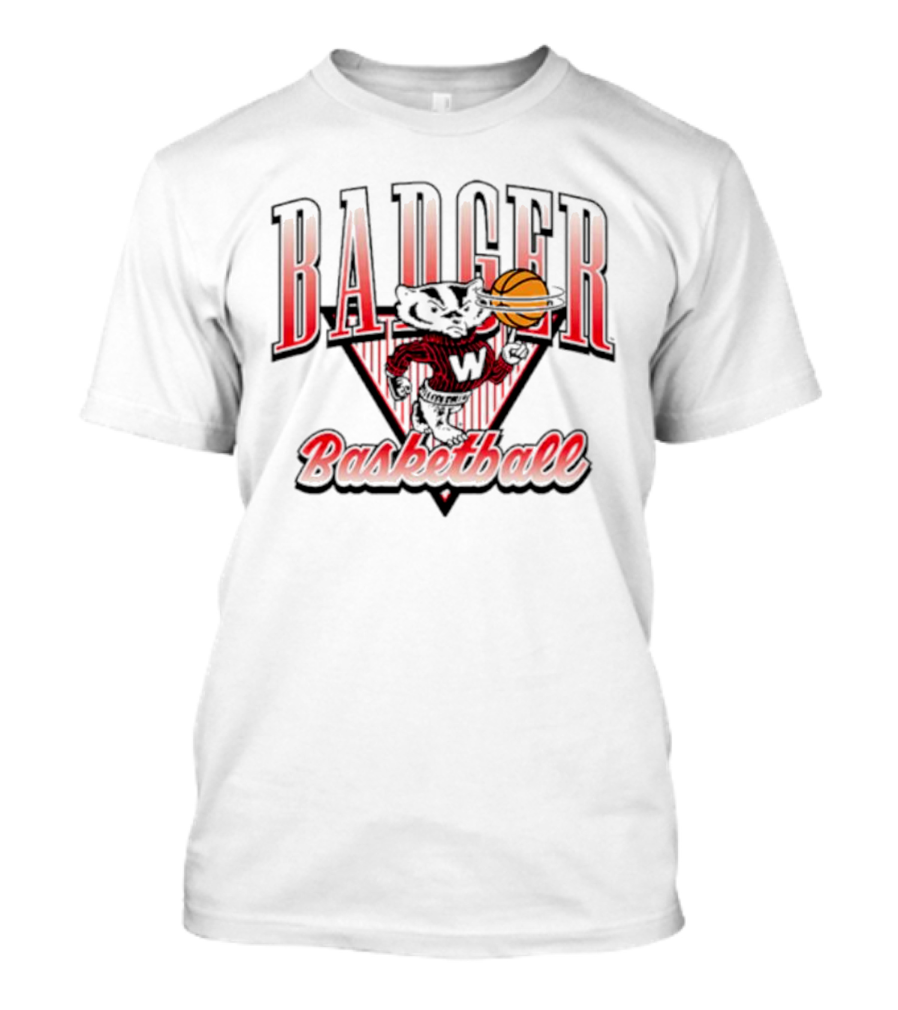 Badger Basketball Wisconsin Basketball Ringer T-Shirt