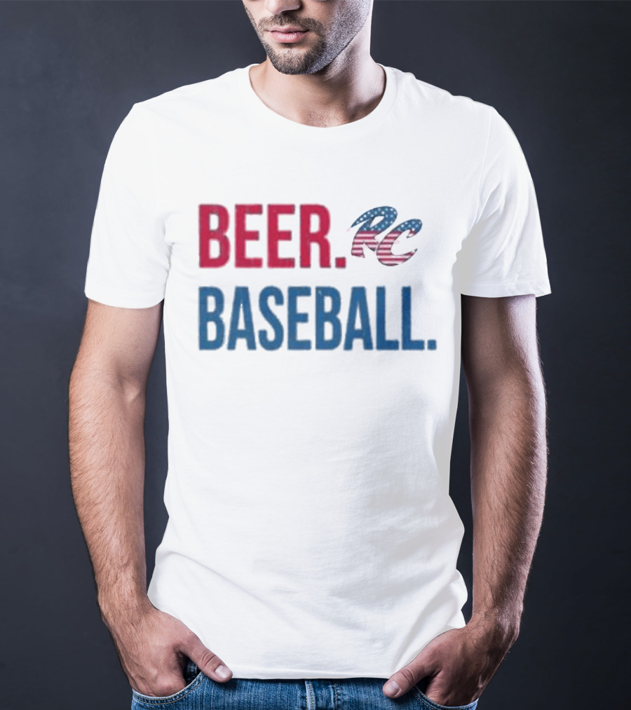 Beer RC Baseball Patriotic American Flag T-Shirt