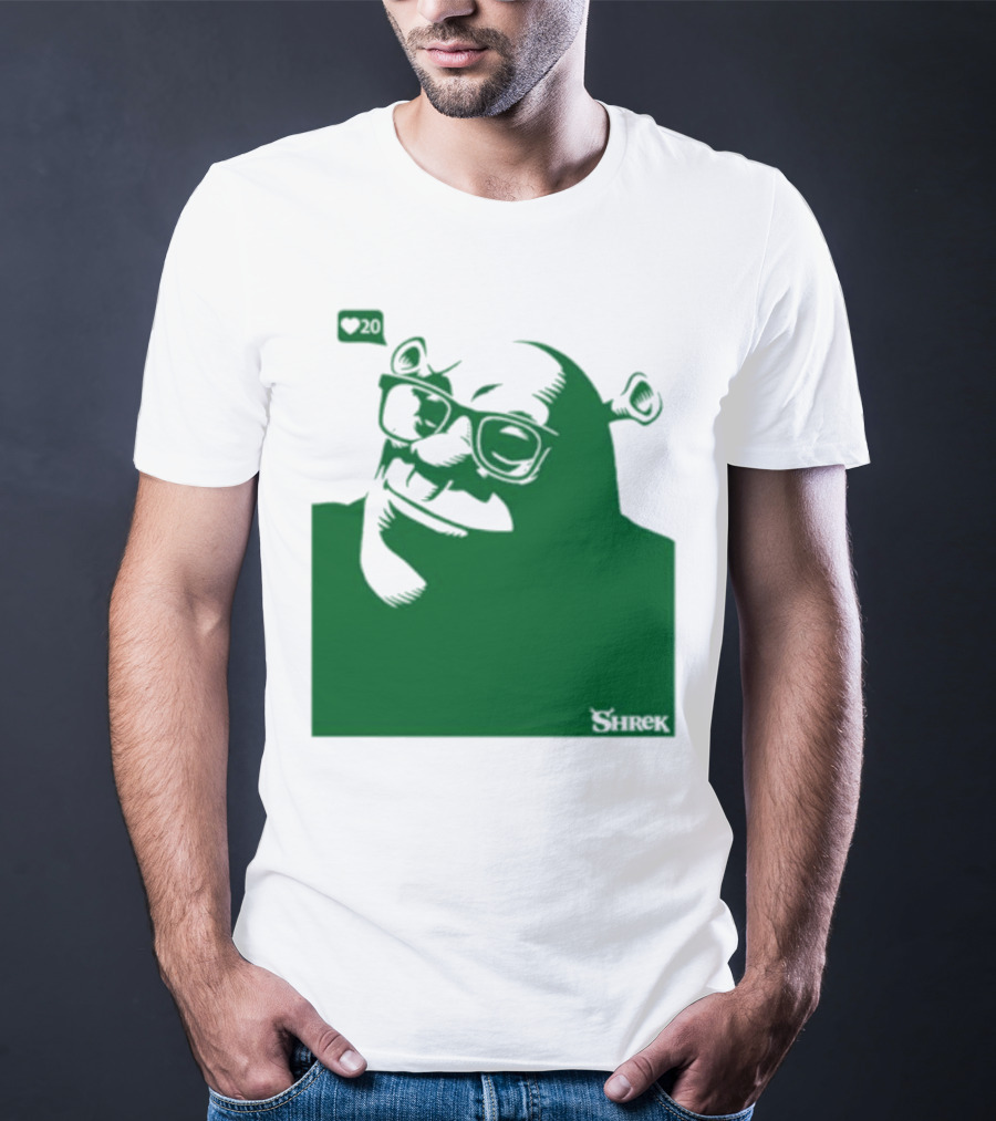 Shrek Bioworld Handsome Shrek 20 Likes Glasses T-Shirt