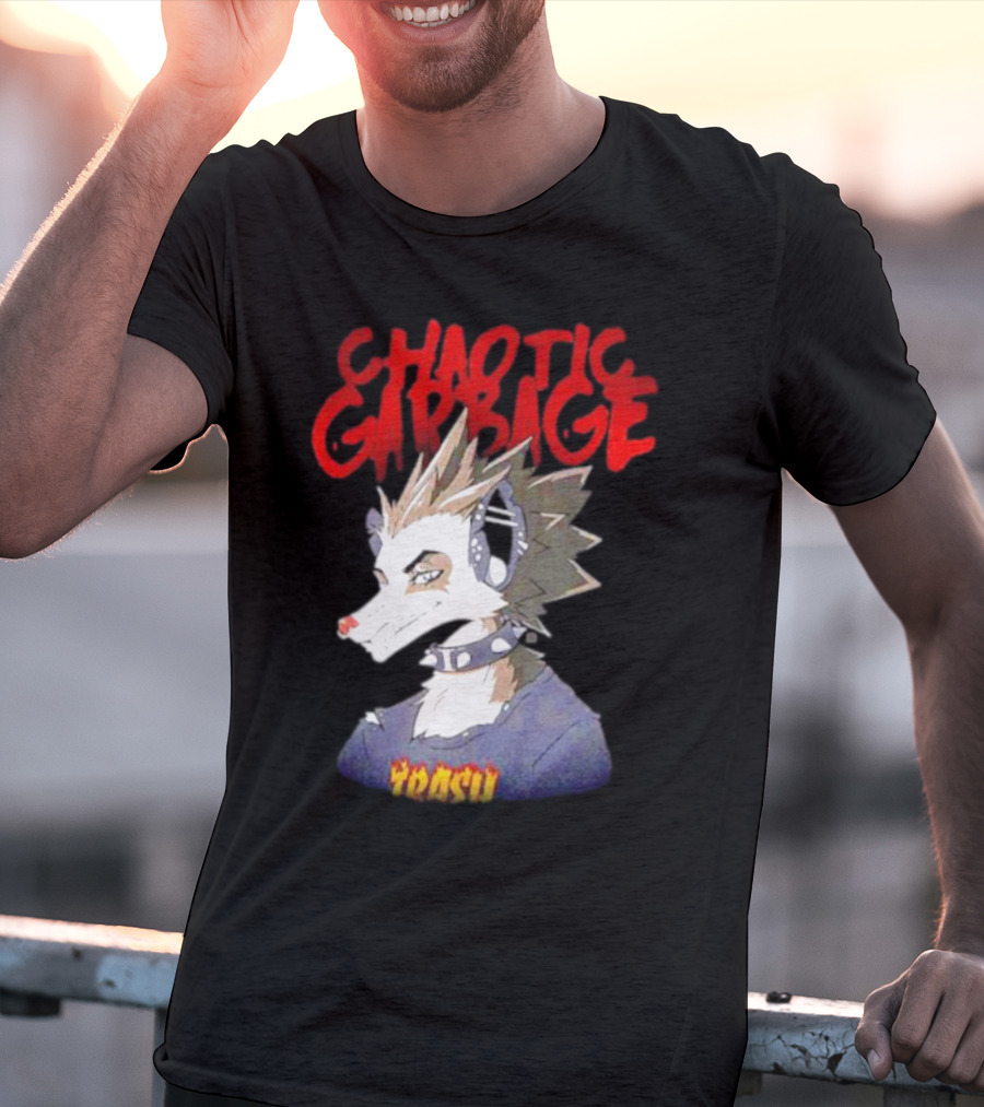 Chaotic Garbage Trash Punk Possum T-Shirt