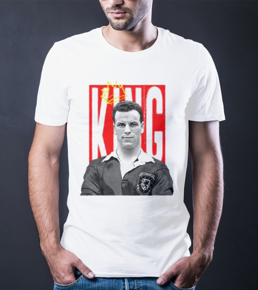 King Charles Soccer Icon With Red KING Background T-Shirt