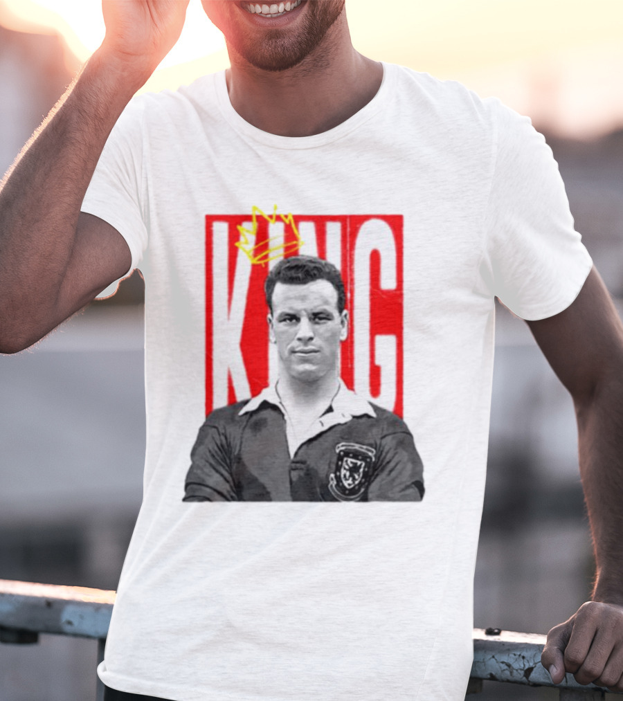 King Charles Soccer Icon With Red KING Background T-Shirt