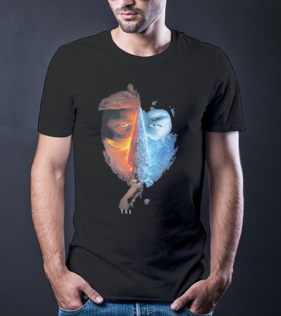 Mortal Kombat Scorpion Sub-Zero TAL Split Face T-Shirt