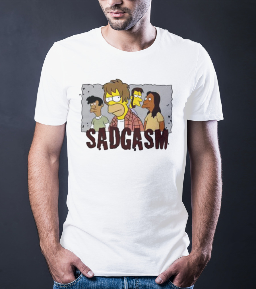 Sadgasm Simpson Grunge Band Homage T-Shirt