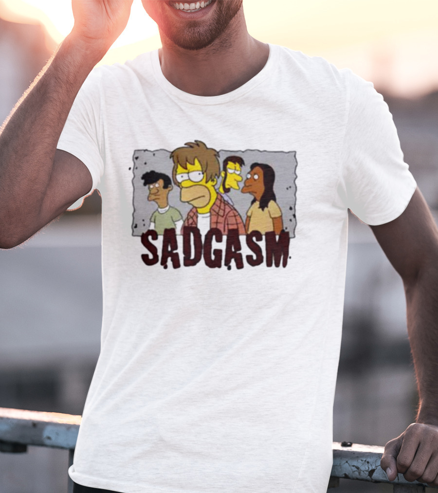 Sadgasm Simpson Grunge Band Homage T-Shirt