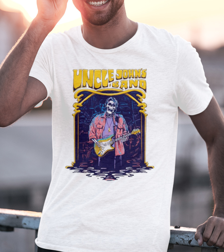 Uncle John's Band Skeleton Guitarist Psychedelic T-Shirt