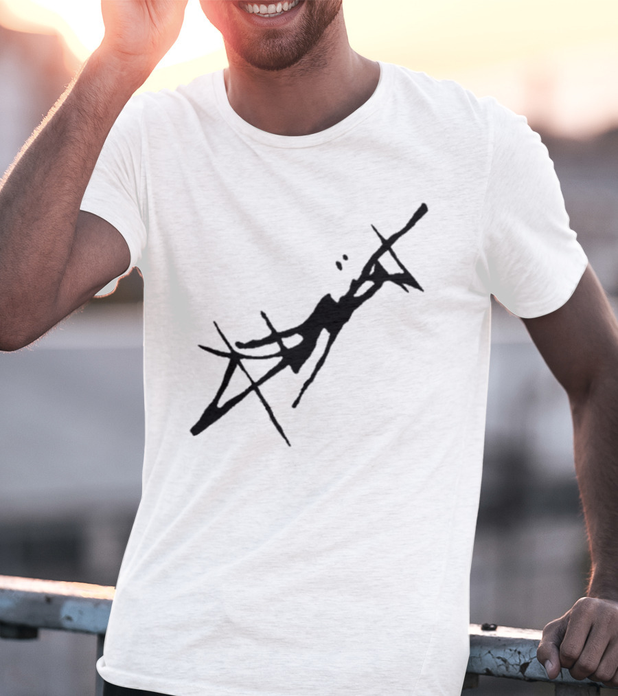 Absent Store Absent Logo Abstract Black Scribble T-Shirt