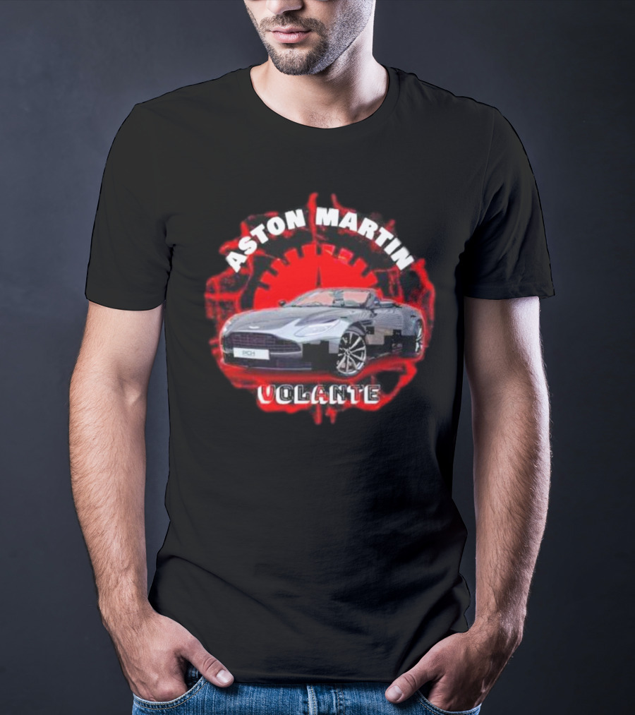 Aston Martin Volante Car Red Speedometer T-Shirt