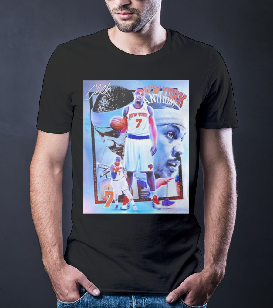 New York 7 Anthony Knicks Basketball T-Shirt