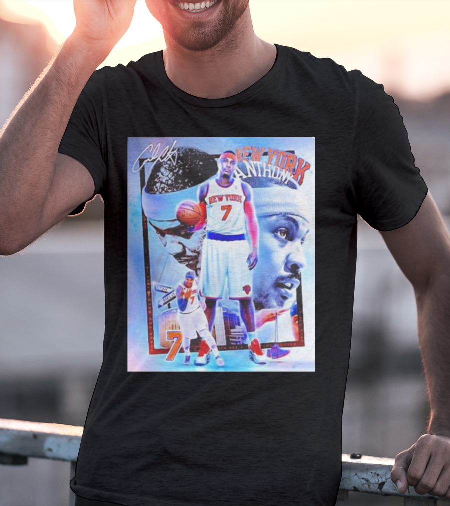 New York 7 Anthony Knicks Basketball T-Shirt