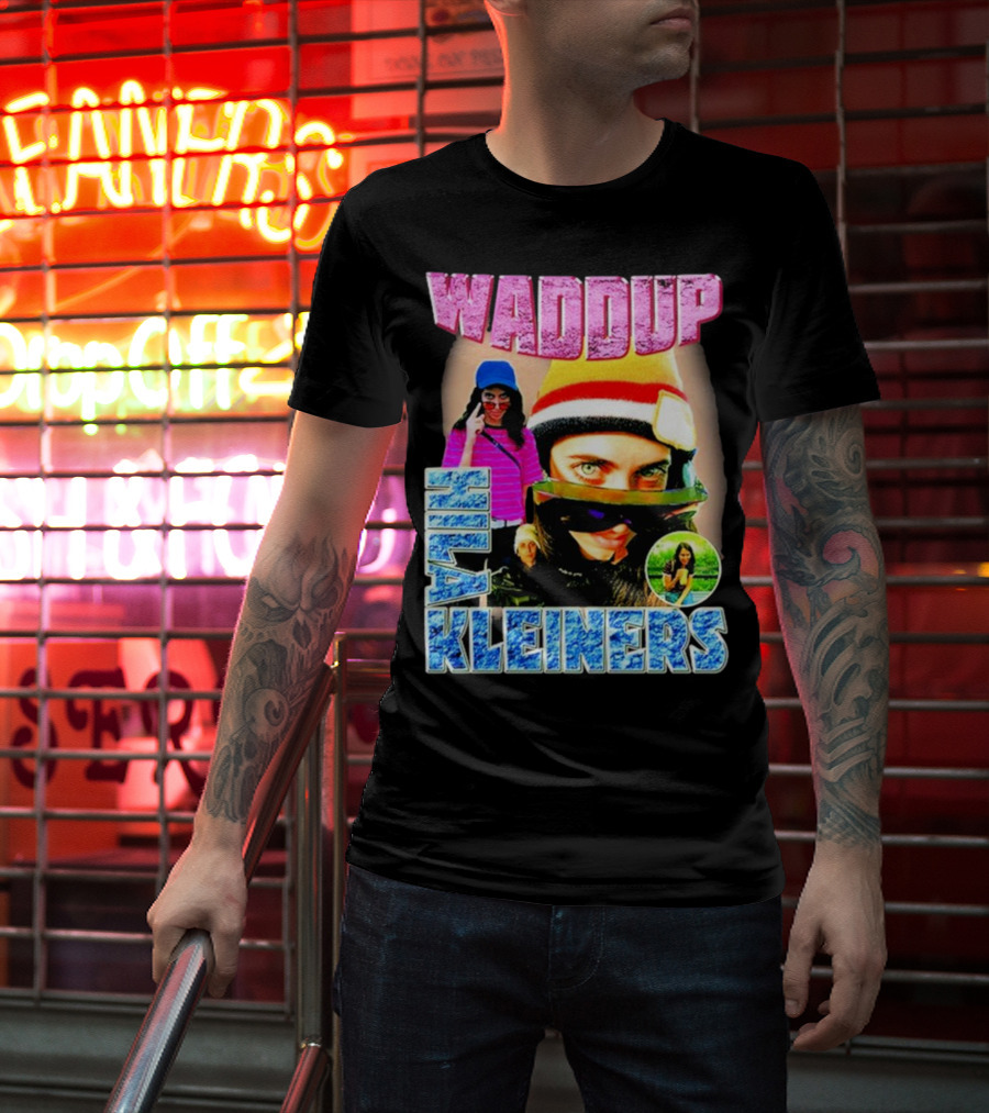 Waddup Hila Kleiners Colorful Ski Mask And Sunglasses Collage T-Shirt