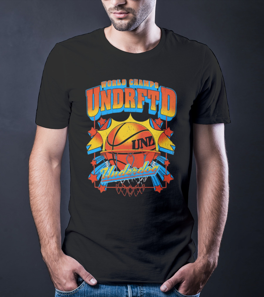 World Champs UNDRFTD Underdog Basketball Stars T-Shirt