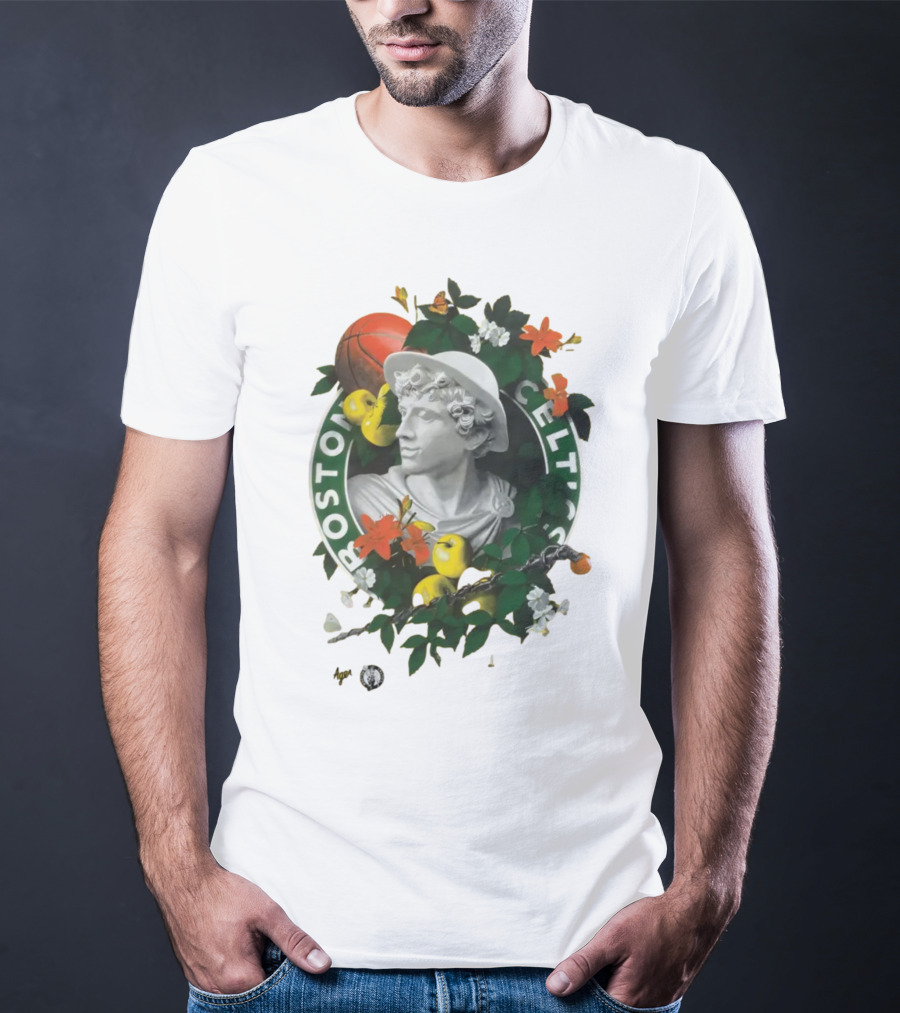 Kathy Ager White Boston Celtics Identify Artist Series T-Shirt