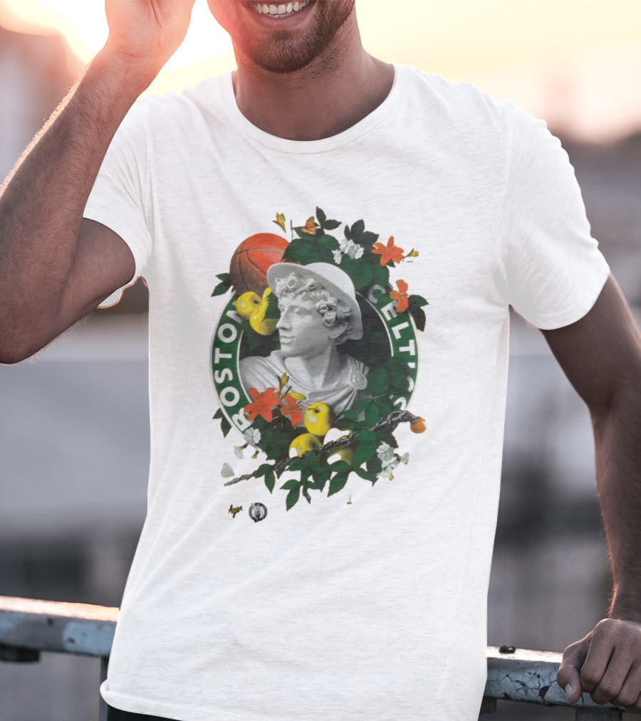 Kathy Ager White Boston Celtics Identify Artist Series T-Shirt