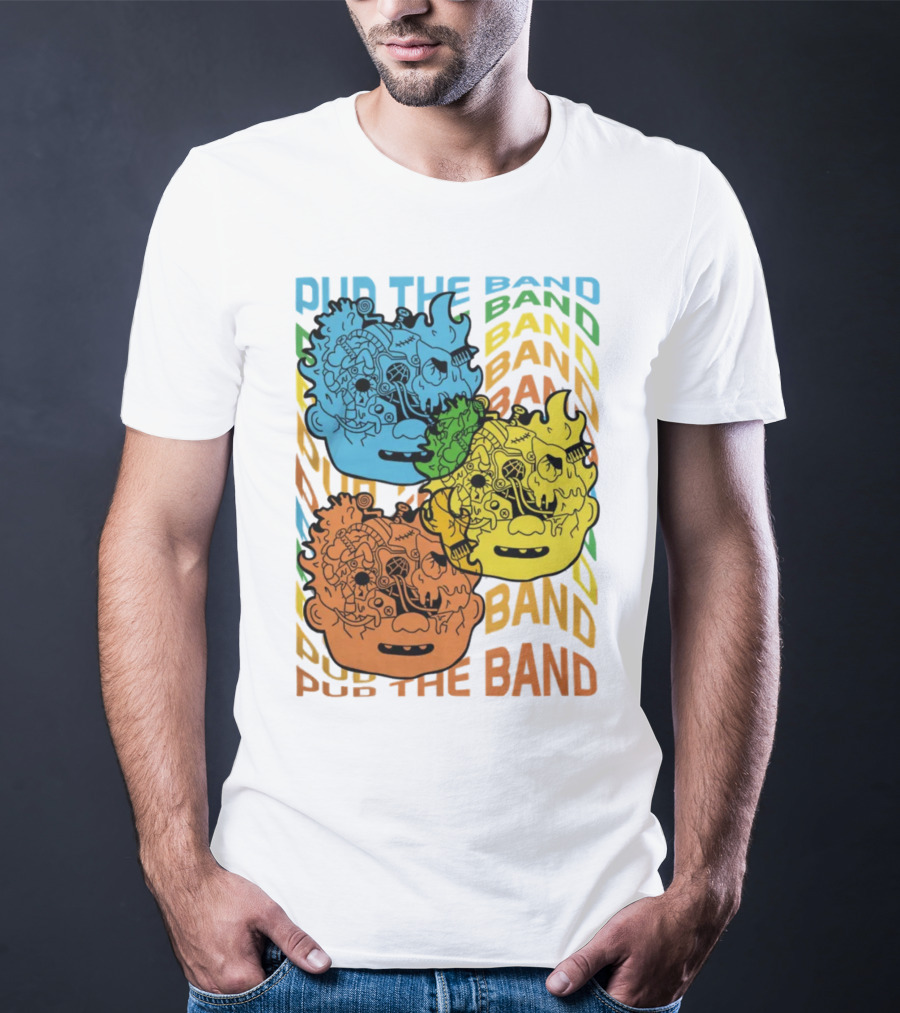Pup The Band Headburster Technicolor Art Face Trio T-Shirt