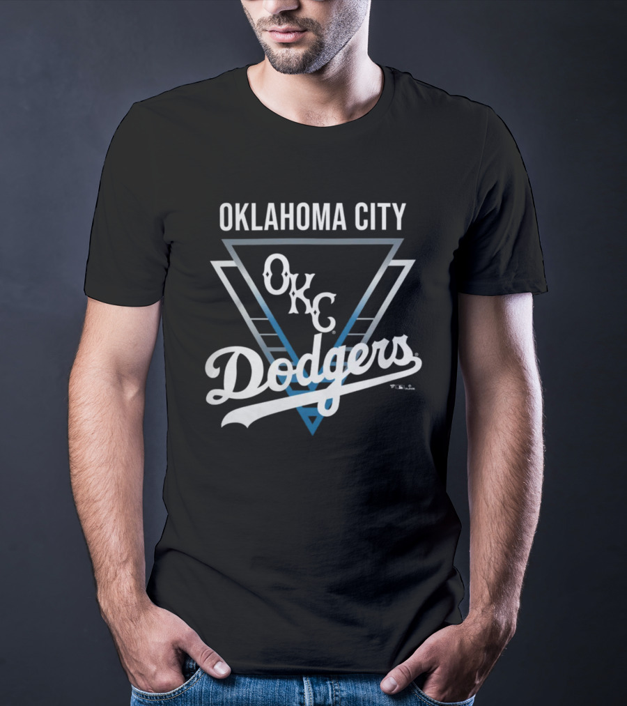 Oklahoma City Dodgers OKC Dodgers Athletic Triangle T-Shirt