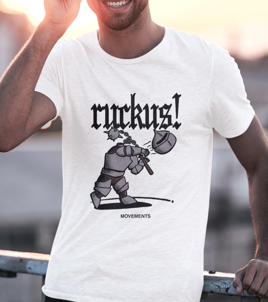 Ruckus Movements Knight Medieval Warrior Axe Action T-Shirt