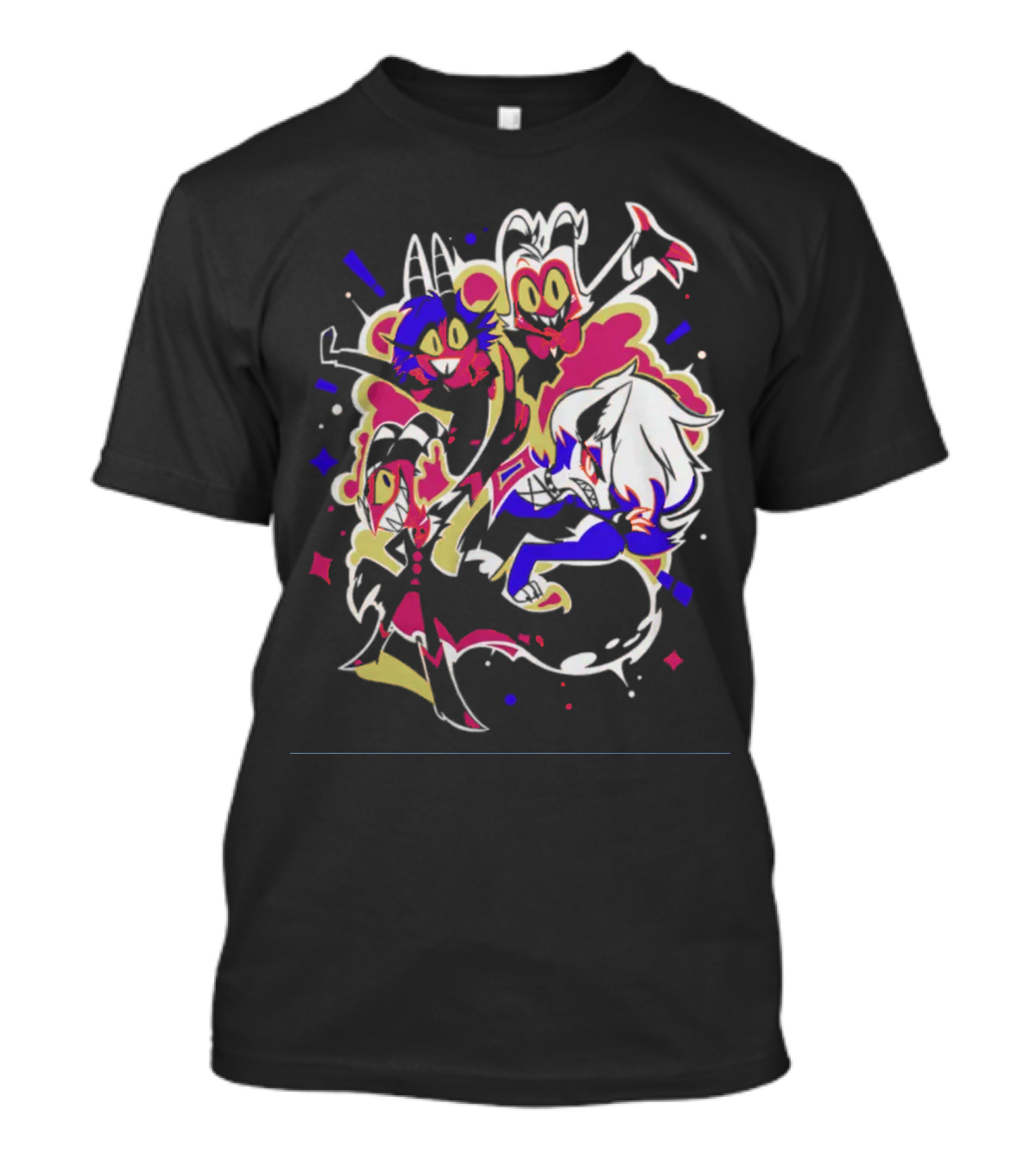 Shark Robot Shop Imp Pop Squad Helluva Boss Cartoon Characters T-Shirt