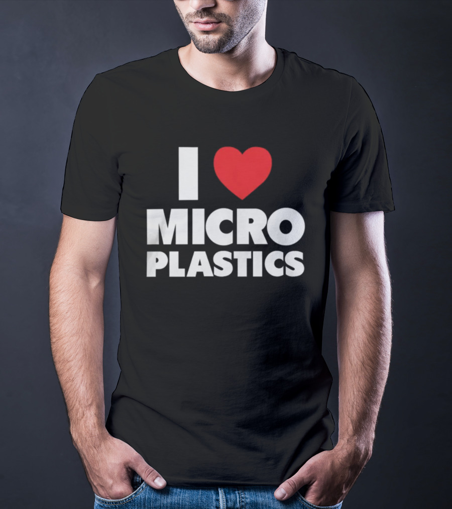 Shitheadsteve I Heart Microplastics Black T-Shirt
