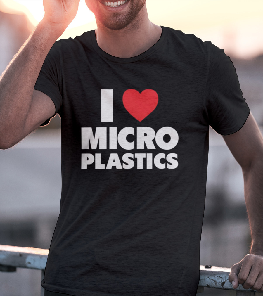 Shitheadsteve I Heart Microplastics Black T-Shirt