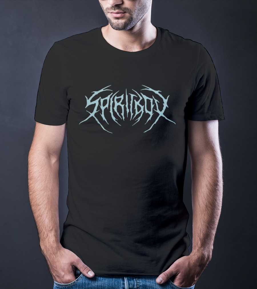 Spiritbox Grey Distressed Death Metal Logo Merch T-Shirt