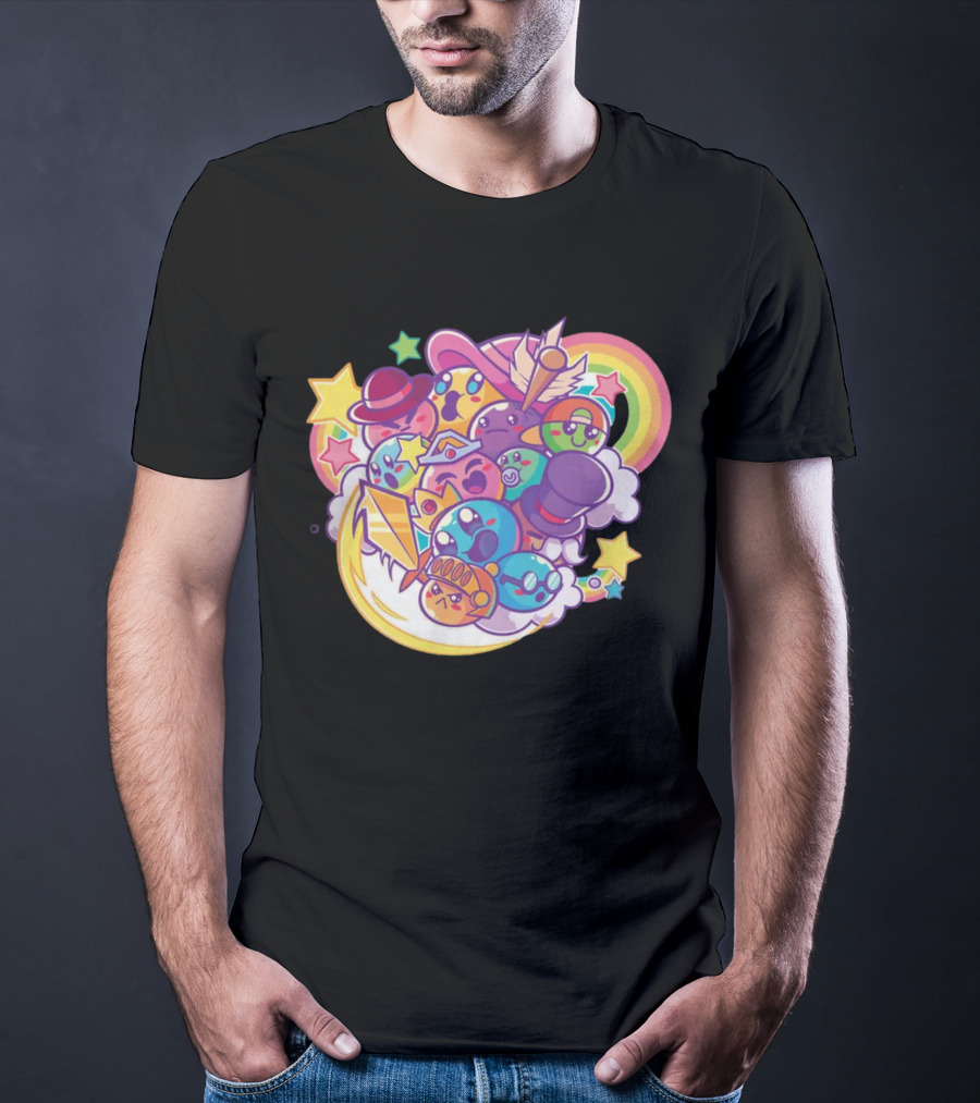 Terraria Merch Town Slime Rainbow Star Hat Collection T-Shirt