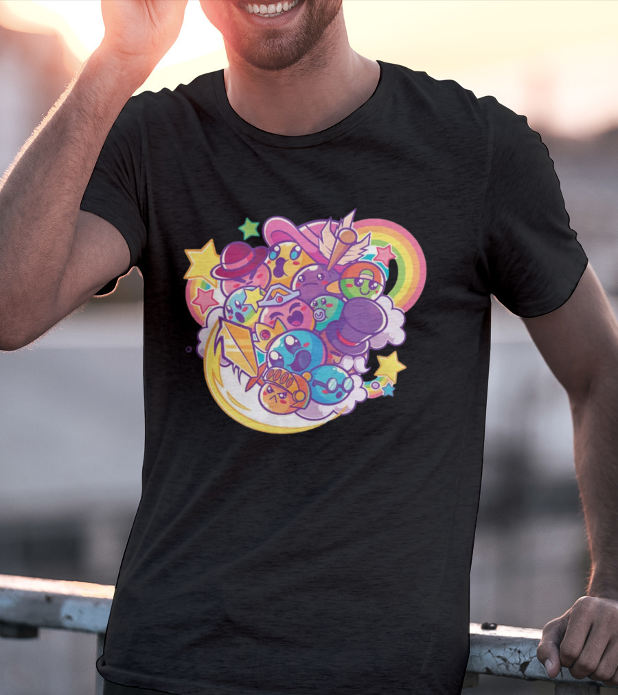 Terraria Merch Town Slime Rainbow Star Hat Collection T-Shirt