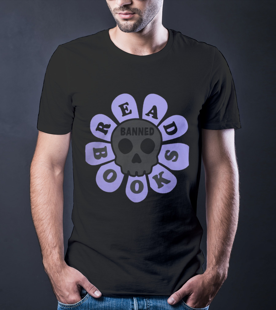 Read Banned Books Skull And Petals By Brit Sigh T-Shirt
