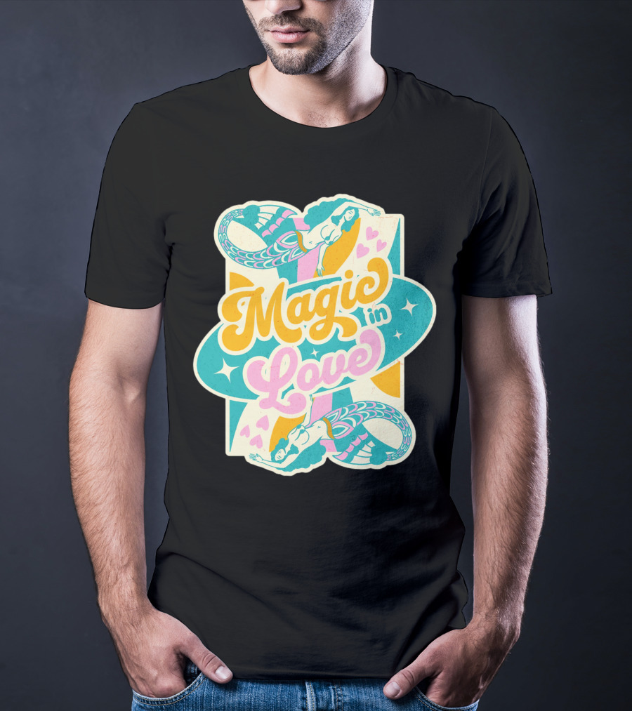 Magic In Love Mermaid Retro Vibe T-Shirt