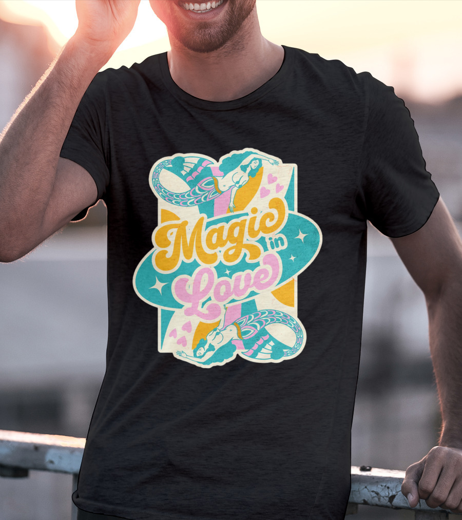 Magic In Love Mermaid Retro Vibe T-Shirt