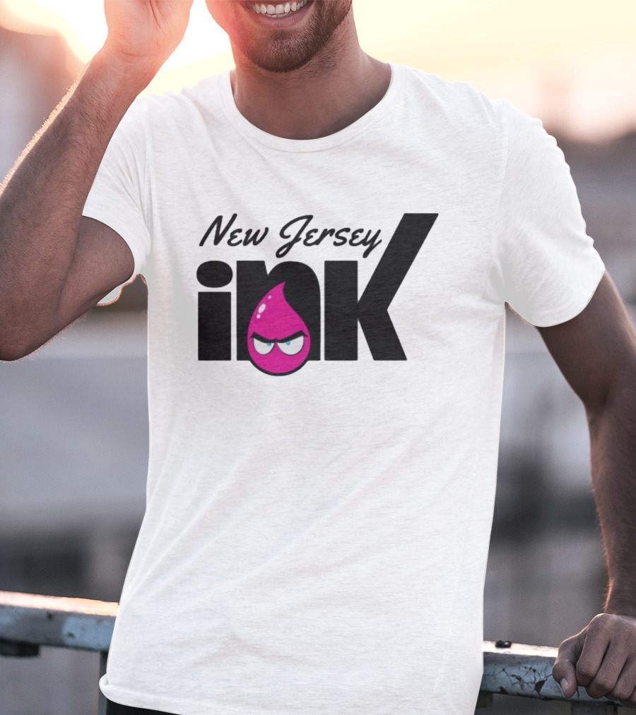 New Jersey Ink Angry Pink Droplet T-Shirt