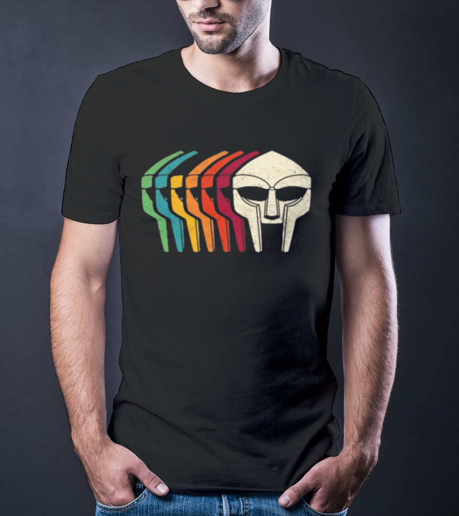 Retro Multicolor MF Doom Mask T-Shirt