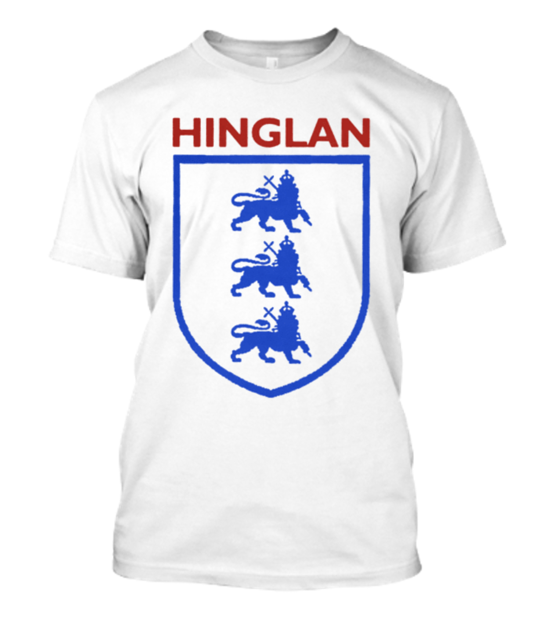 Hinglan Three Blue Lions Crest T-Shirt