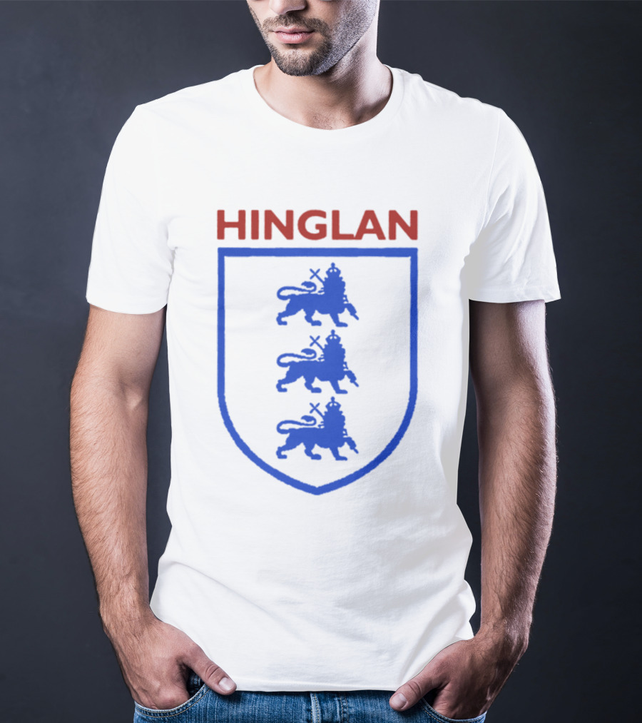 Hinglan Three Blue Lions Crest T-Shirt